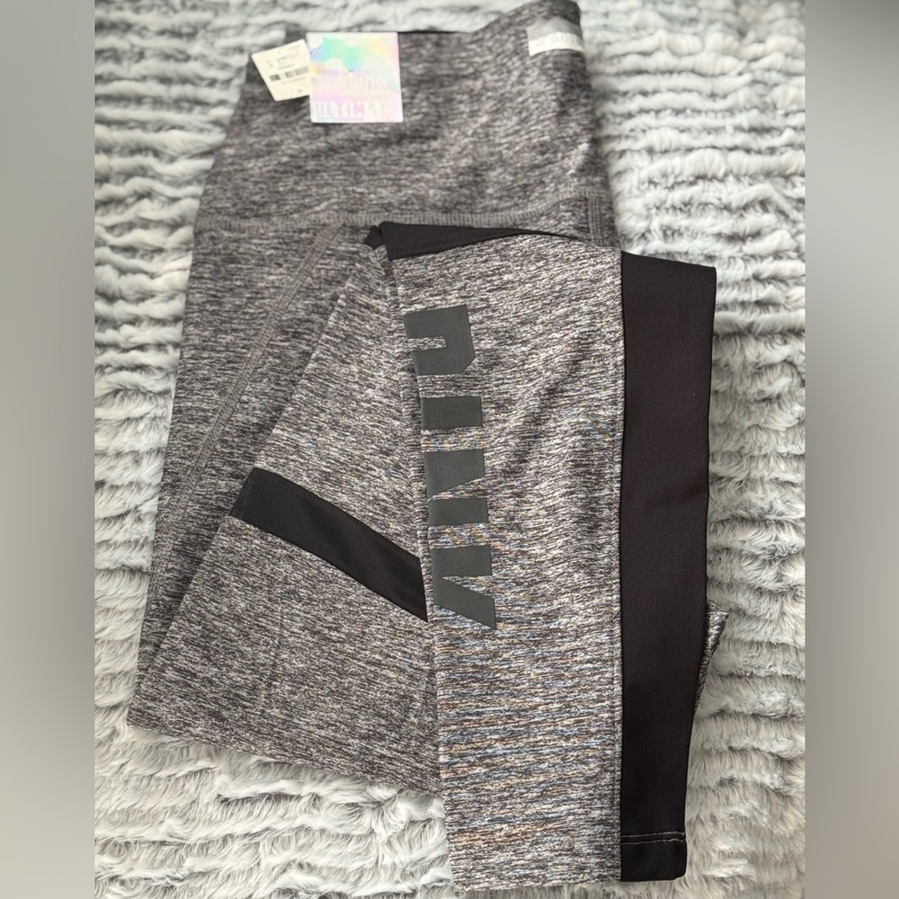 Pink Gray and Black Leggings